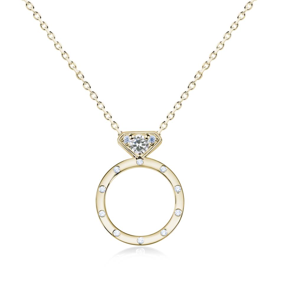 Sapphire Promise Necklace for Her - LUO Jewelry #gemstone_Cubic Zirconia
