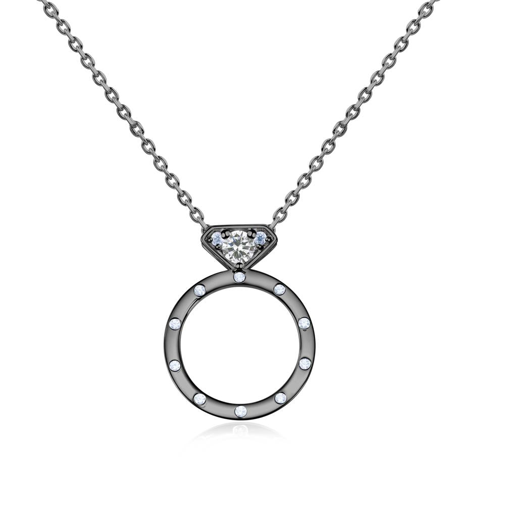 Sapphire Promise Necklace for Her - LUO Jewelry #gemstone_Cubic Zirconia
