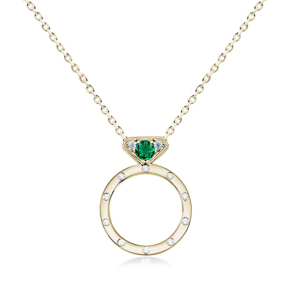 Sapphire Promise Necklace for Her - LUO Jewelry #gemstone_Emerald