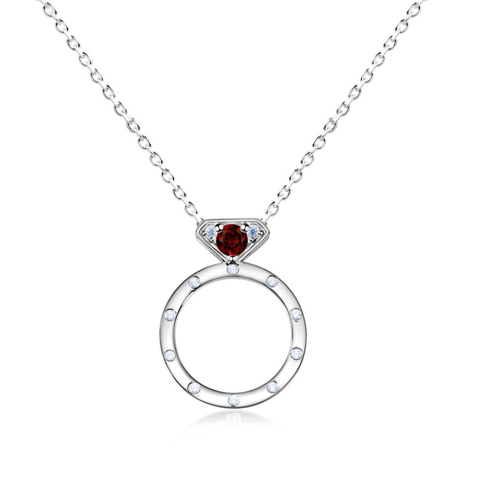 Sapphire Promise Necklace for Her - LUO Jewelry #gemstone_Garnet