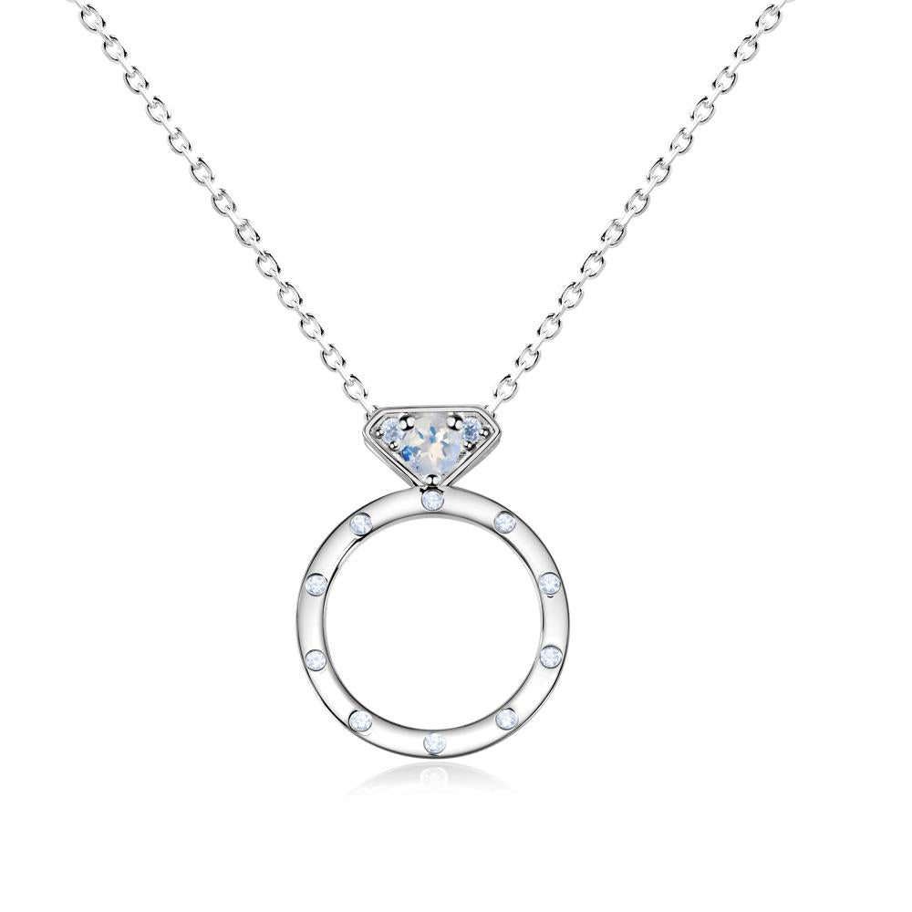 Sapphire Promise Necklace for Her - LUO Jewelry #gemstone_Moonstone