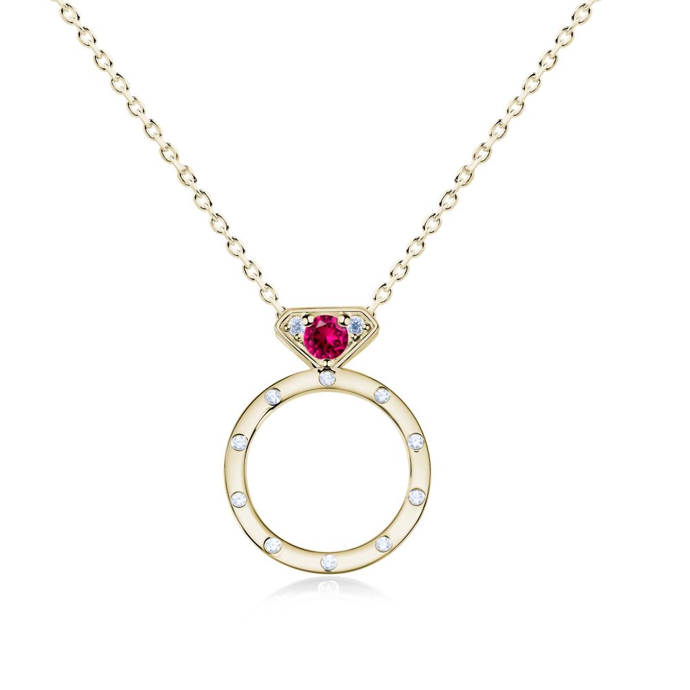 Sapphire Promise Necklace for Her - LUO Jewelry #gemstone_Ruby