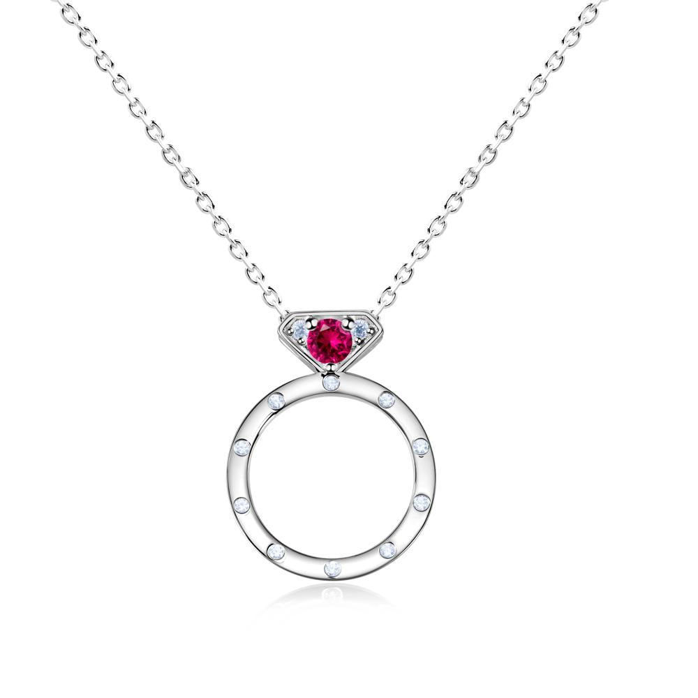 Sapphire Promise Necklace for Her - LUO Jewelry #gemstone_Ruby