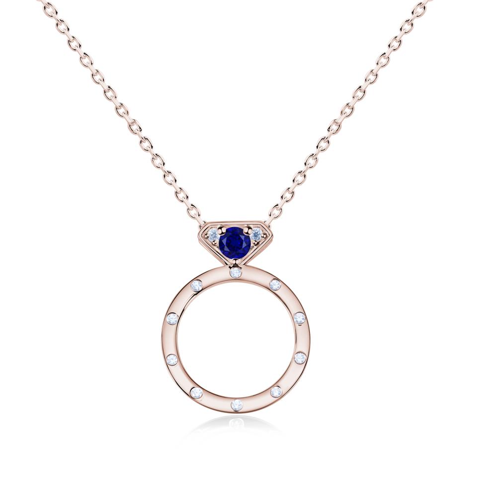 Sapphire Promise Necklace for Her - LUO Jewelry #gemstone_Sapphire