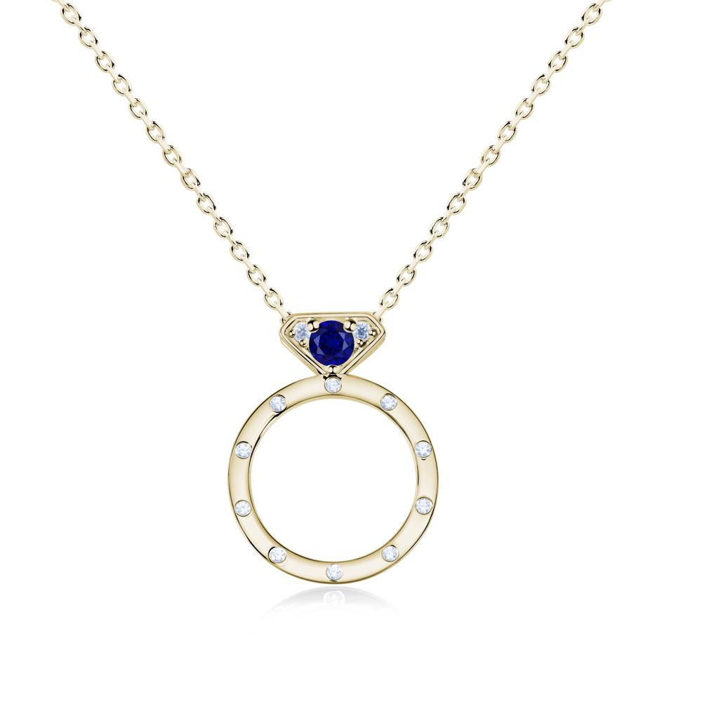 Sapphire Promise Necklace for Her - LUO Jewelry #gemstone_Sapphire