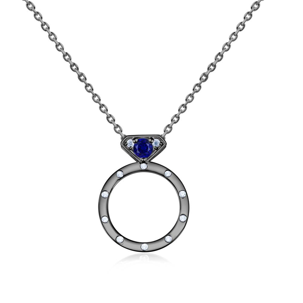 Sapphire Promise Necklace for Her - LUO Jewelry #gemstone_Sapphire