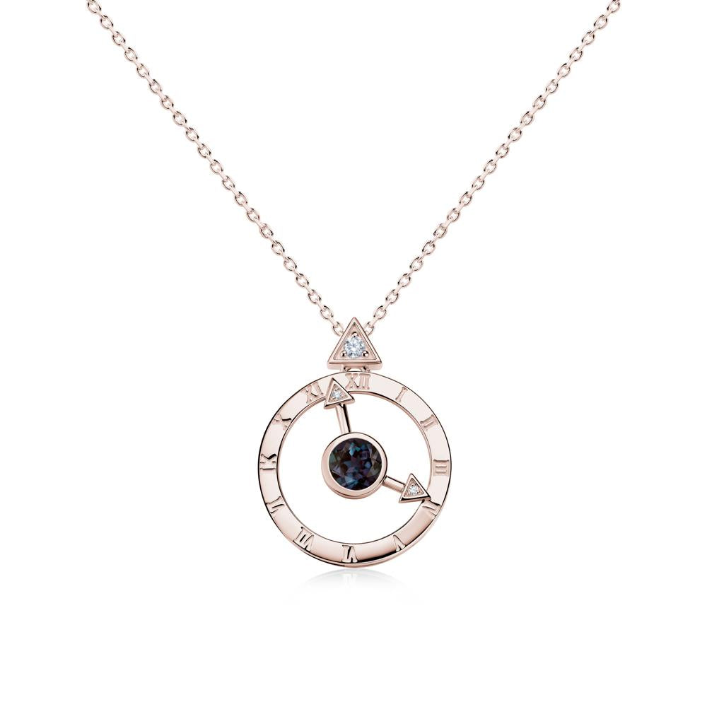 Clock and Compass Amethyst Necklace - LUO Jewelry #gemstone_Alexandrite
