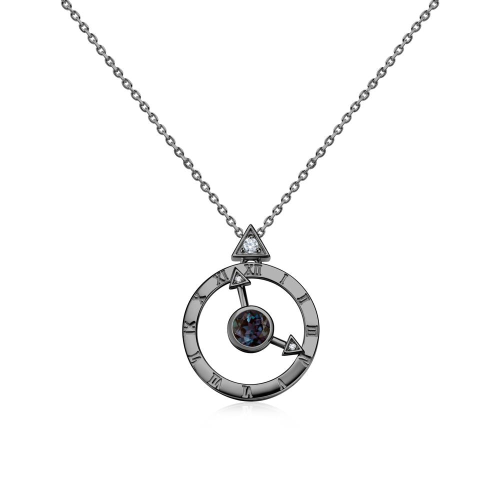 Clock and Compass Amethyst Necklace - LUO Jewelry #gemstone_Alexandrite