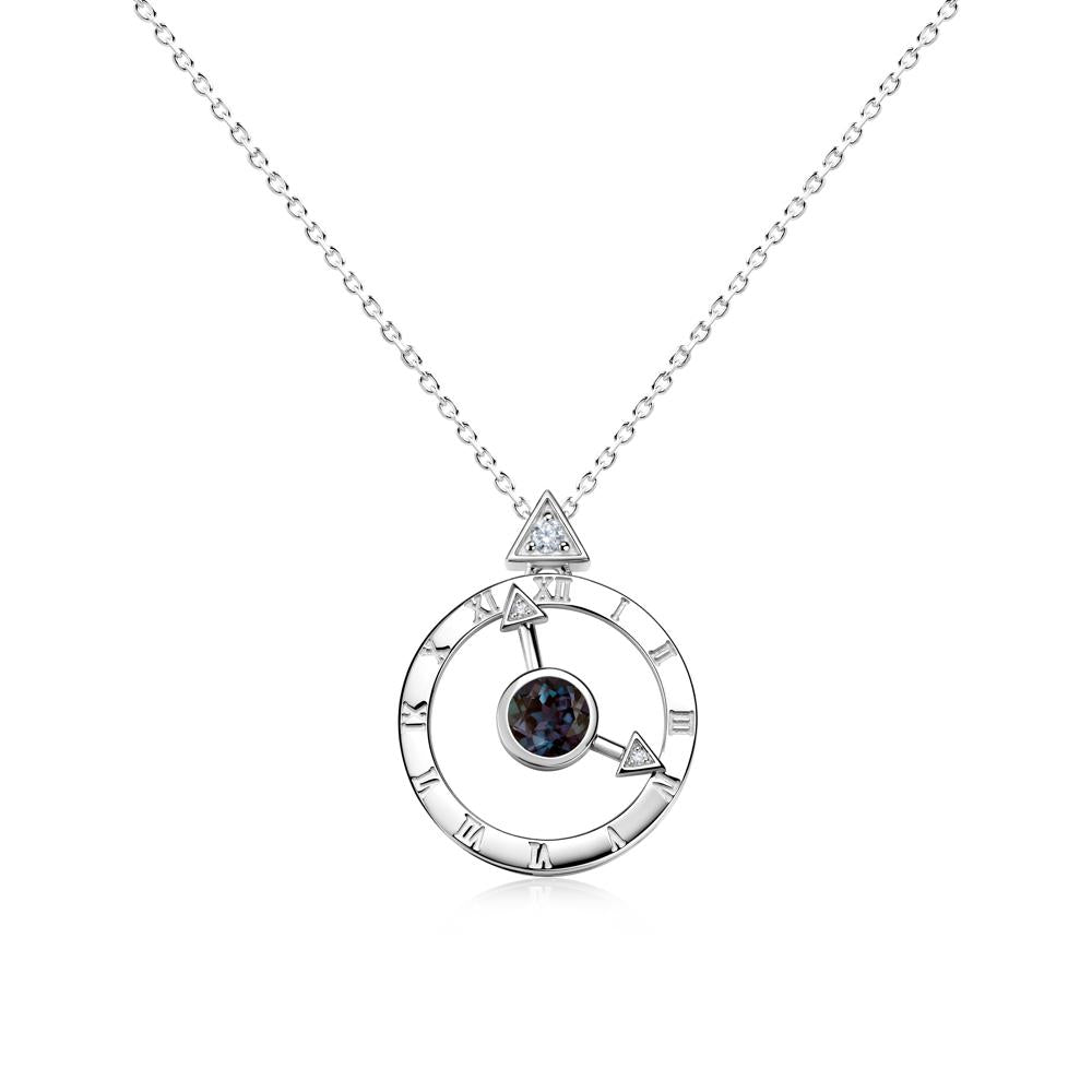 Clock and Compass Amethyst Necklace - LUO Jewelry #gemstone_Alexandrite
