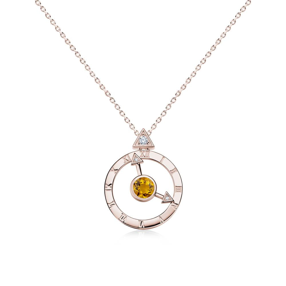 Clock and Compass Amethyst Necklace - LUO Jewelry #gemstone_Citrine