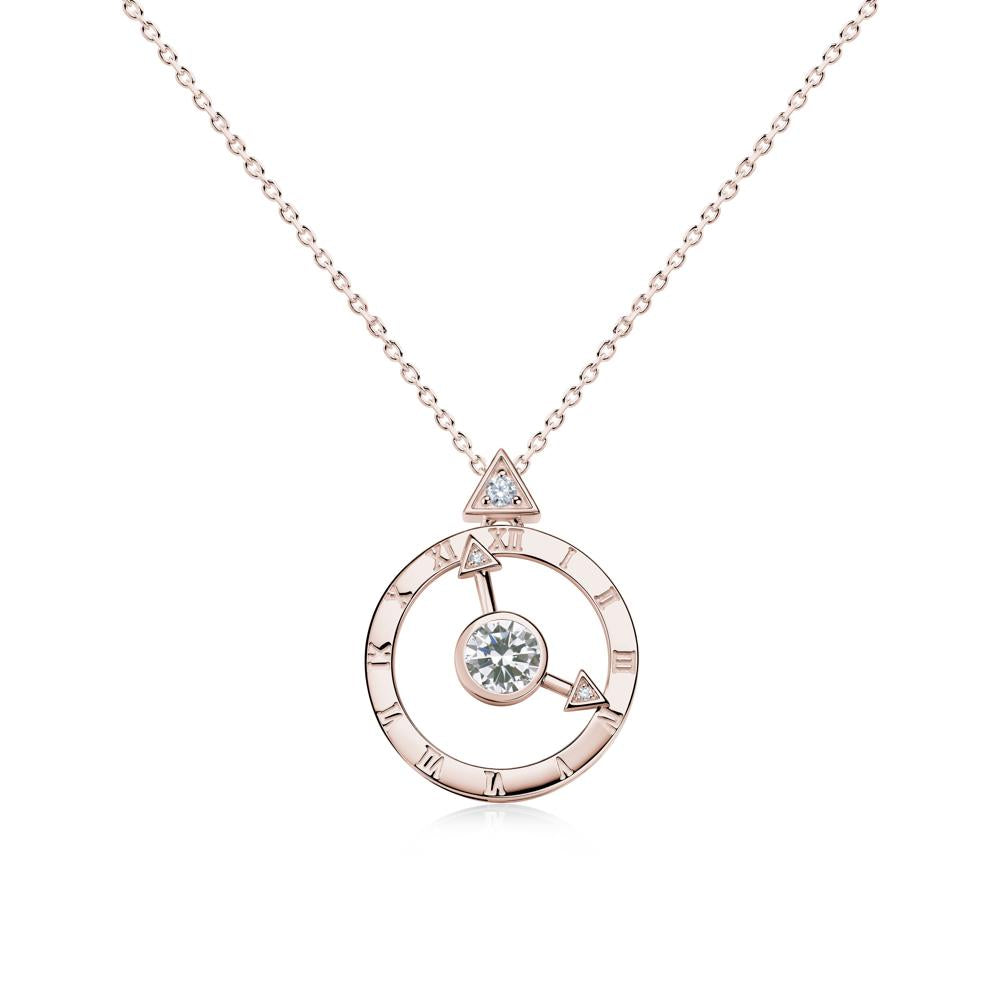 Clock and Compass Amethyst Necklace - LUO Jewelry #gemstone_Cubic Zirconia