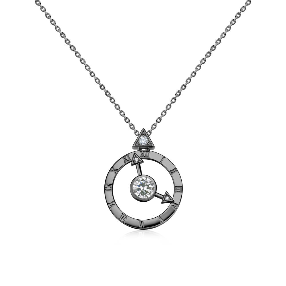 Clock and Compass Amethyst Necklace - LUO Jewelry #gemstone_Cubic Zirconia