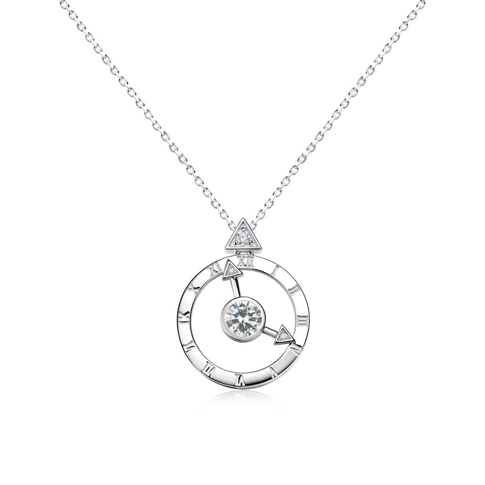 Clock and Compass Amethyst Necklace - LUO Jewelry #gemstone_Cubic Zirconia
