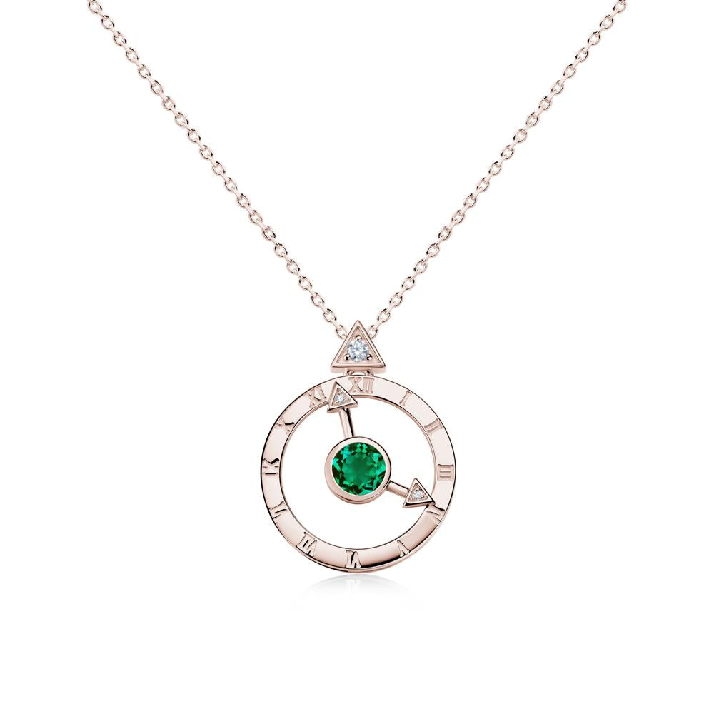 Clock and Compass Amethyst Necklace - LUO Jewelry #gemstone_Emerald