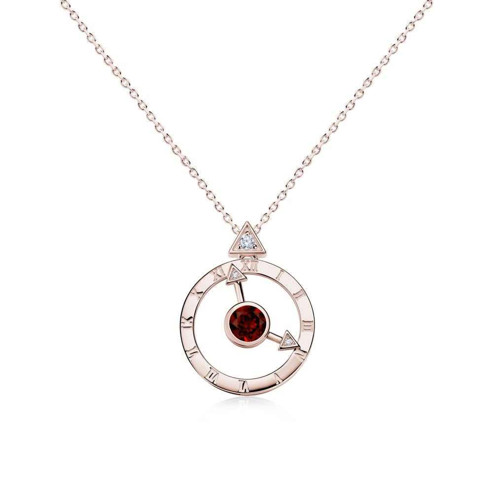 Clock and Compass Amethyst Necklace - LUO Jewelry #gemstone_Garnet