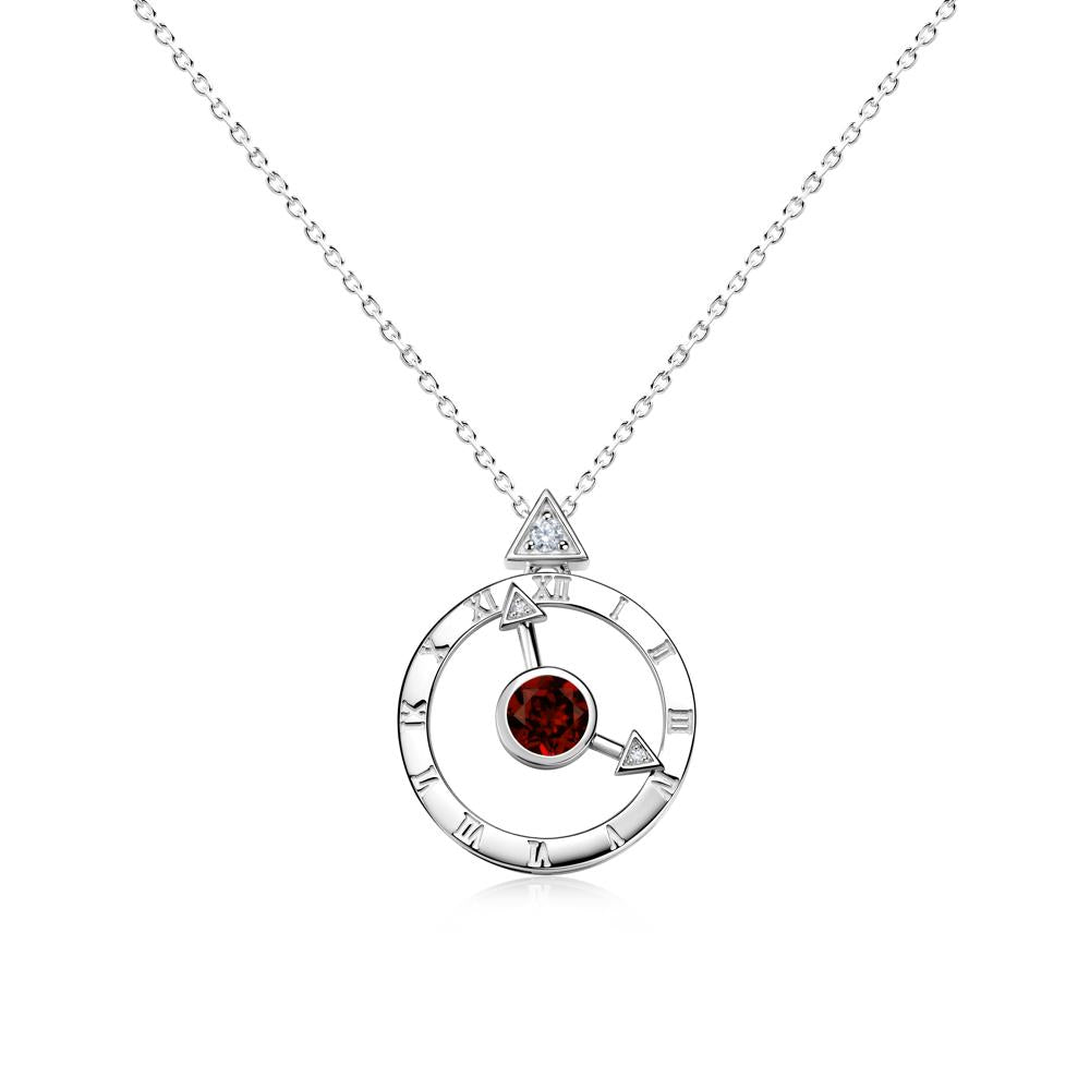 Clock and Compass Amethyst Necklace - LUO Jewelry #gemstone_Garnet