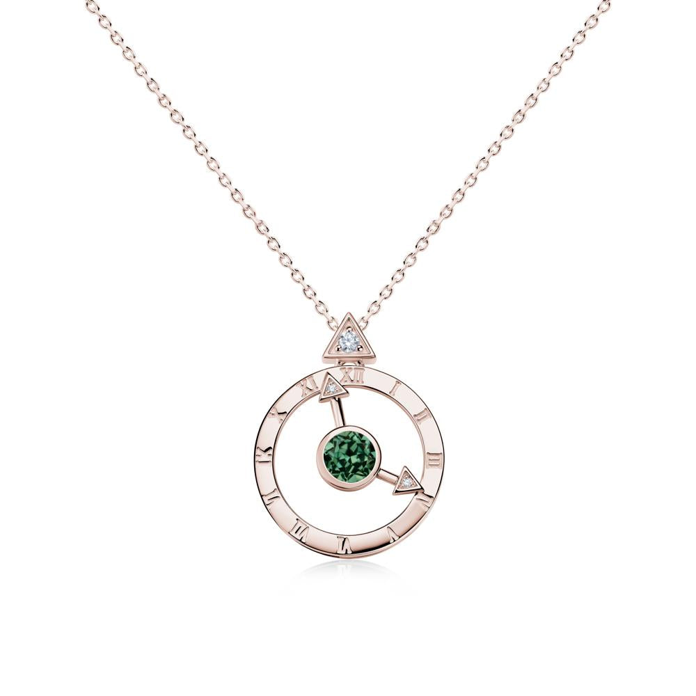 Clock and Compass Amethyst Necklace - LUO Jewelry #gemstone_Green Sapphire