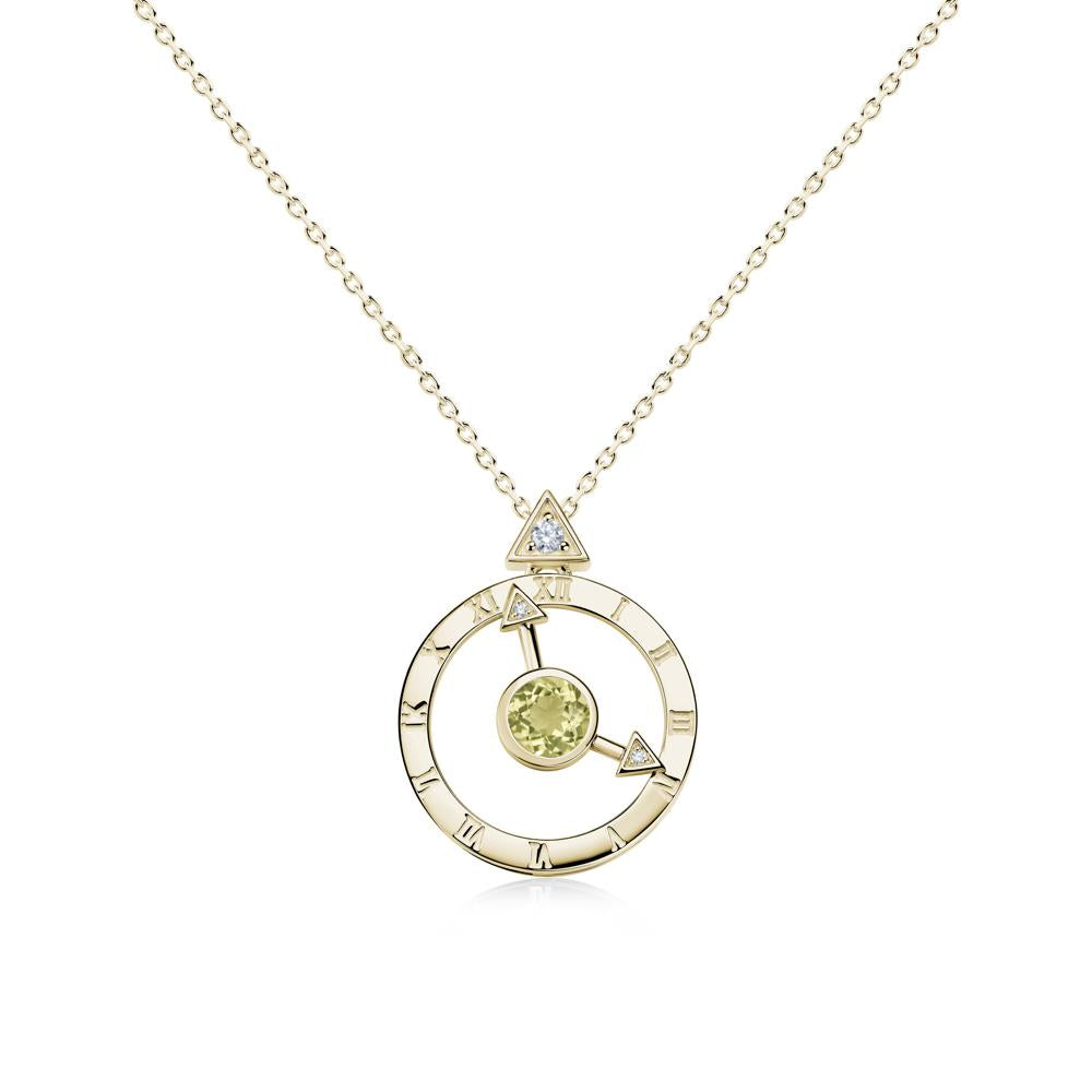 Clock and Compass Amethyst Necklace - LUO Jewelry #gemstone_Lemon Quartz