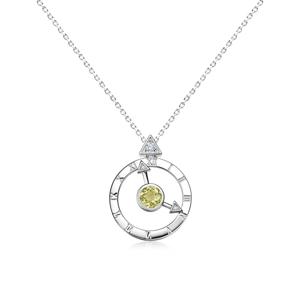 Clock and Compass Amethyst Necklace - LUO Jewelry #gemstone_Lemon Quartz