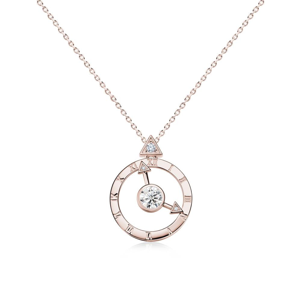 Clock and Compass Amethyst Necklace - LUO Jewelry #gemstone_Moissanite