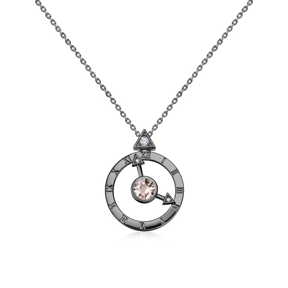 Clock and Compass Amethyst Necklace - LUO Jewelry #gemstone_Morganite