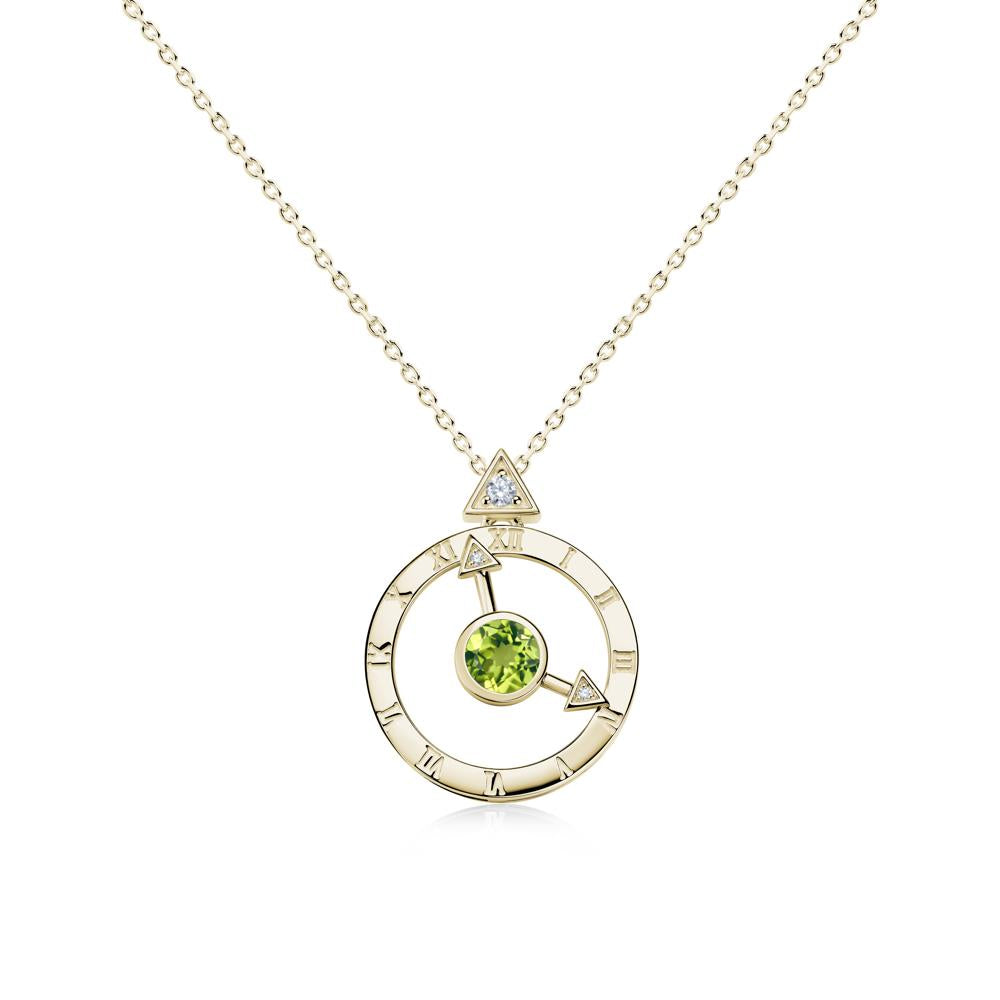 Clock and Compass Amethyst Necklace - LUO Jewelry #gemstone_Peridot