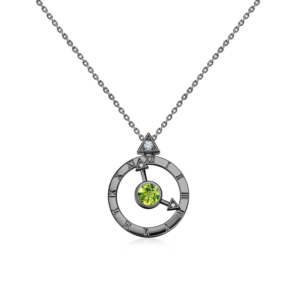 Clock and Compass Amethyst Necklace - LUO Jewelry #gemstone_Peridot