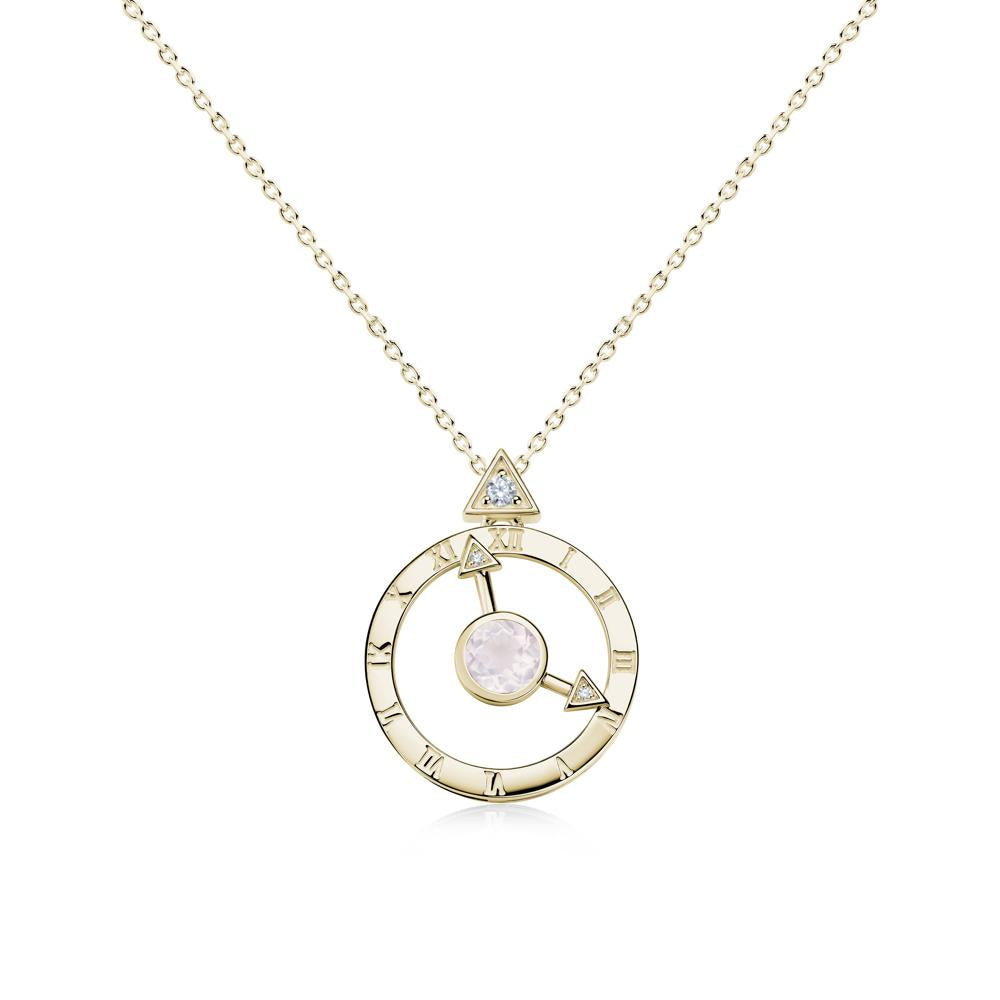 Clock and Compass Amethyst Necklace - LUO Jewelry #gemstone_Rose Quartz