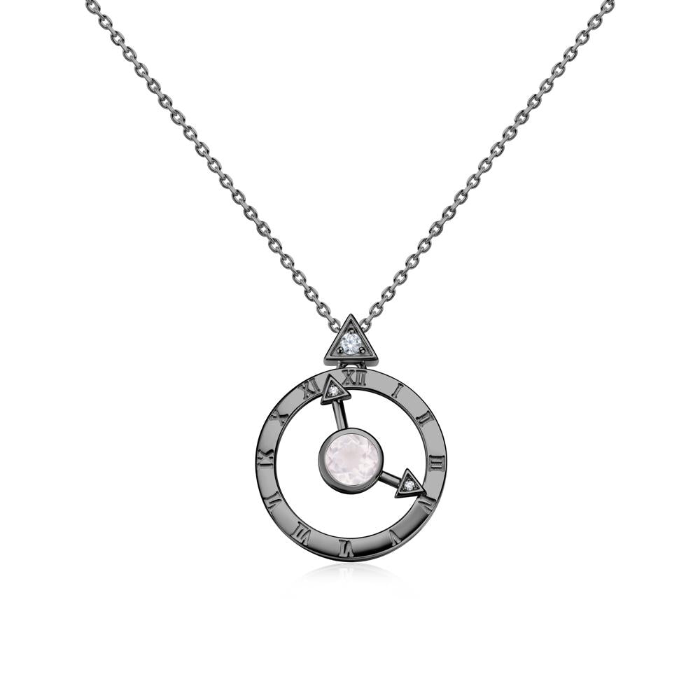 Clock and Compass Amethyst Necklace - LUO Jewelry #gemstone_Rose Quartz