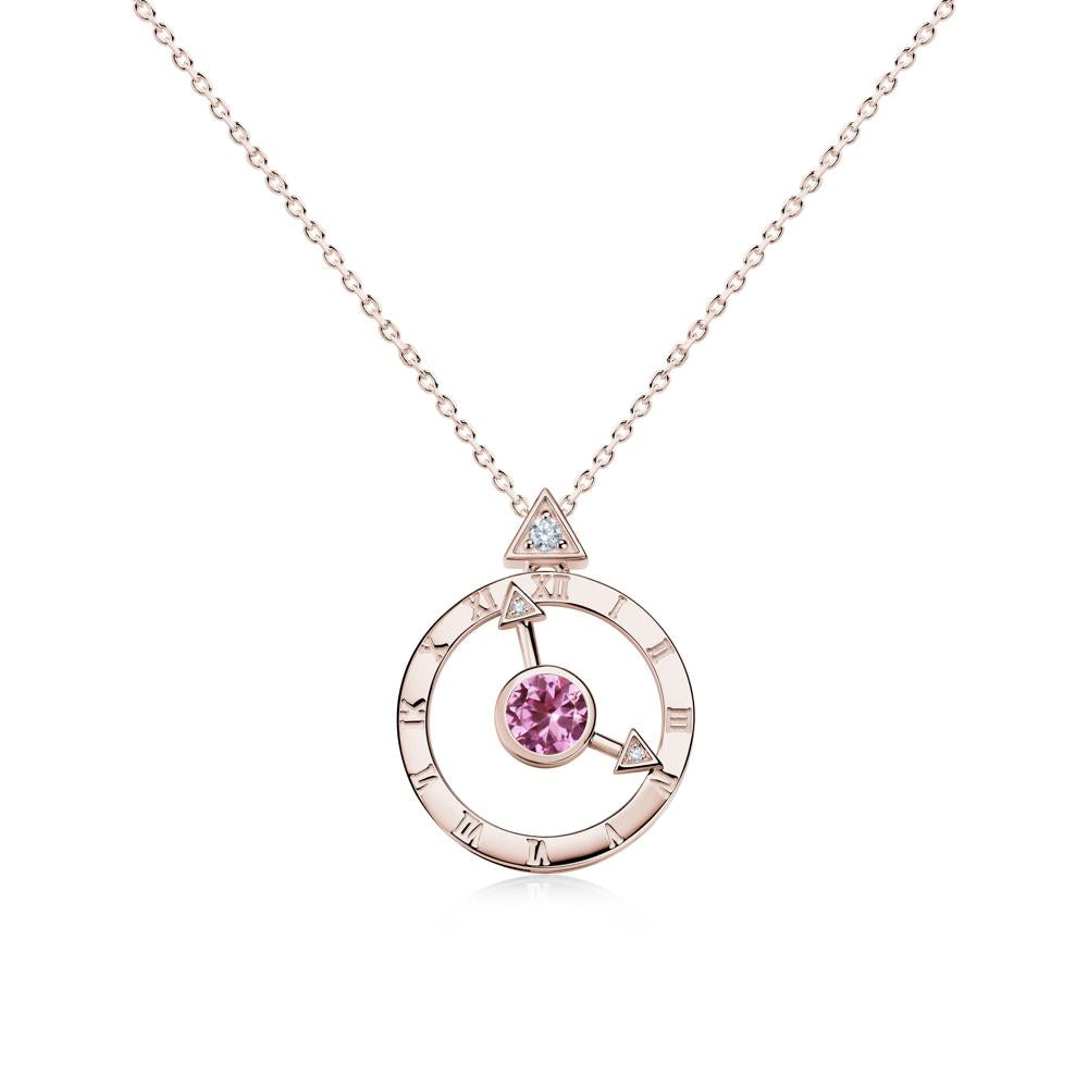 Clock and Compass Amethyst Necklace - LUO Jewelry #gemstone_Pink Sapphire