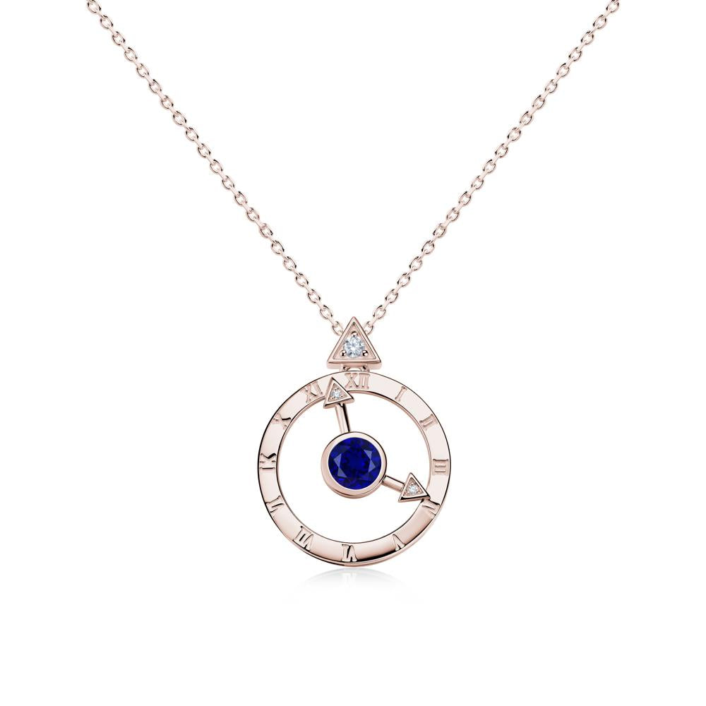 Clock and Compass Amethyst Necklace - LUO Jewelry #gemstone_Sapphire