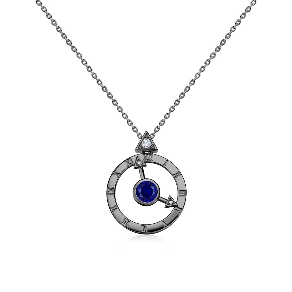 Clock and Compass Amethyst Necklace - LUO Jewelry #gemstone_Sapphire
