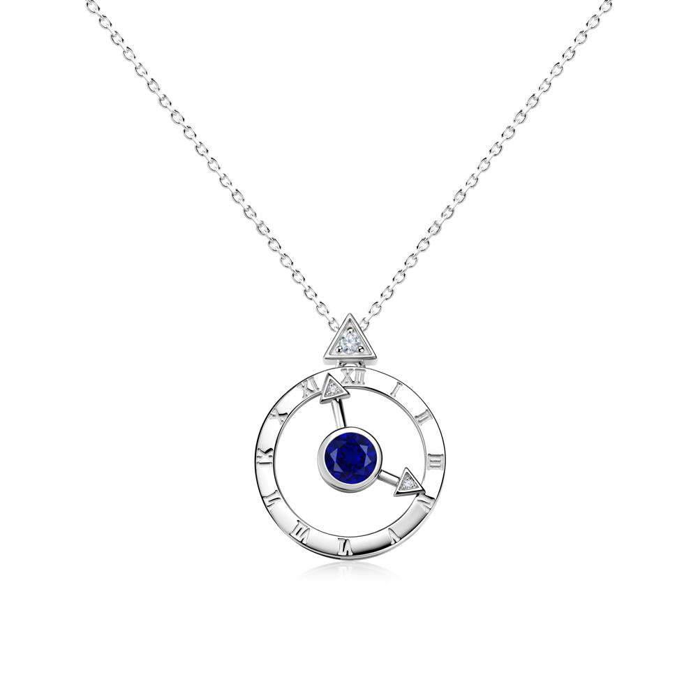 Clock and Compass Amethyst Necklace - LUO Jewelry #gemstone_Sapphire