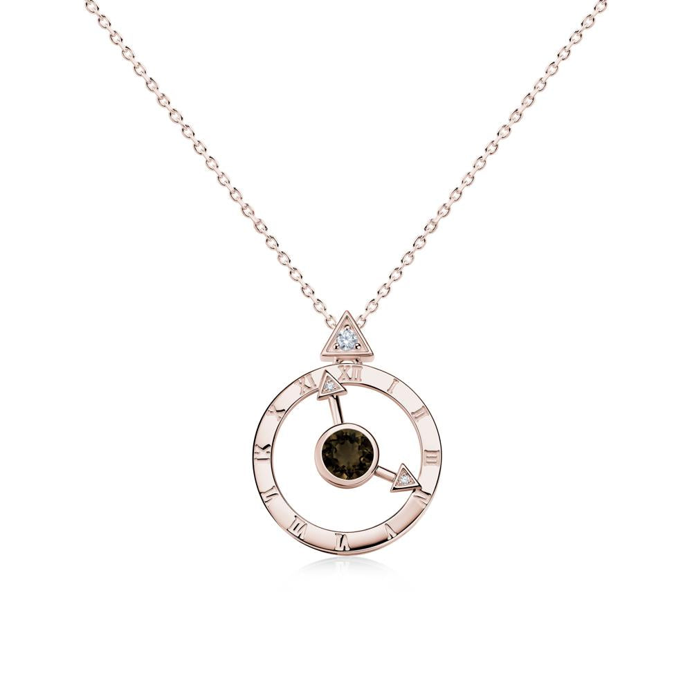 Clock and Compass Amethyst Necklace - LUO Jewelry #gemstone_Smoky Quartz