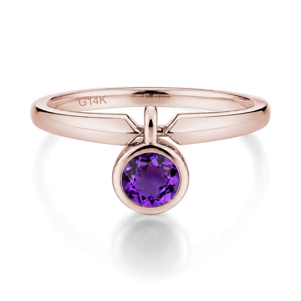 Custom Back Pattern Pink Cubic Zirconia Reversible Ring - LUO Jewelry #gemstone_Amethyst
