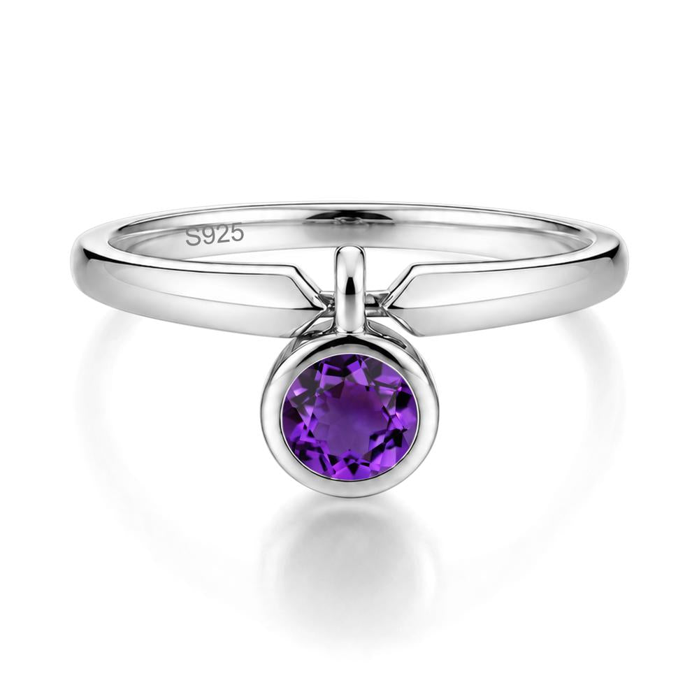 Custom Back Pattern Pink Cubic Zirconia Reversible Ring - LUO Jewelry #gemstone_Amethyst