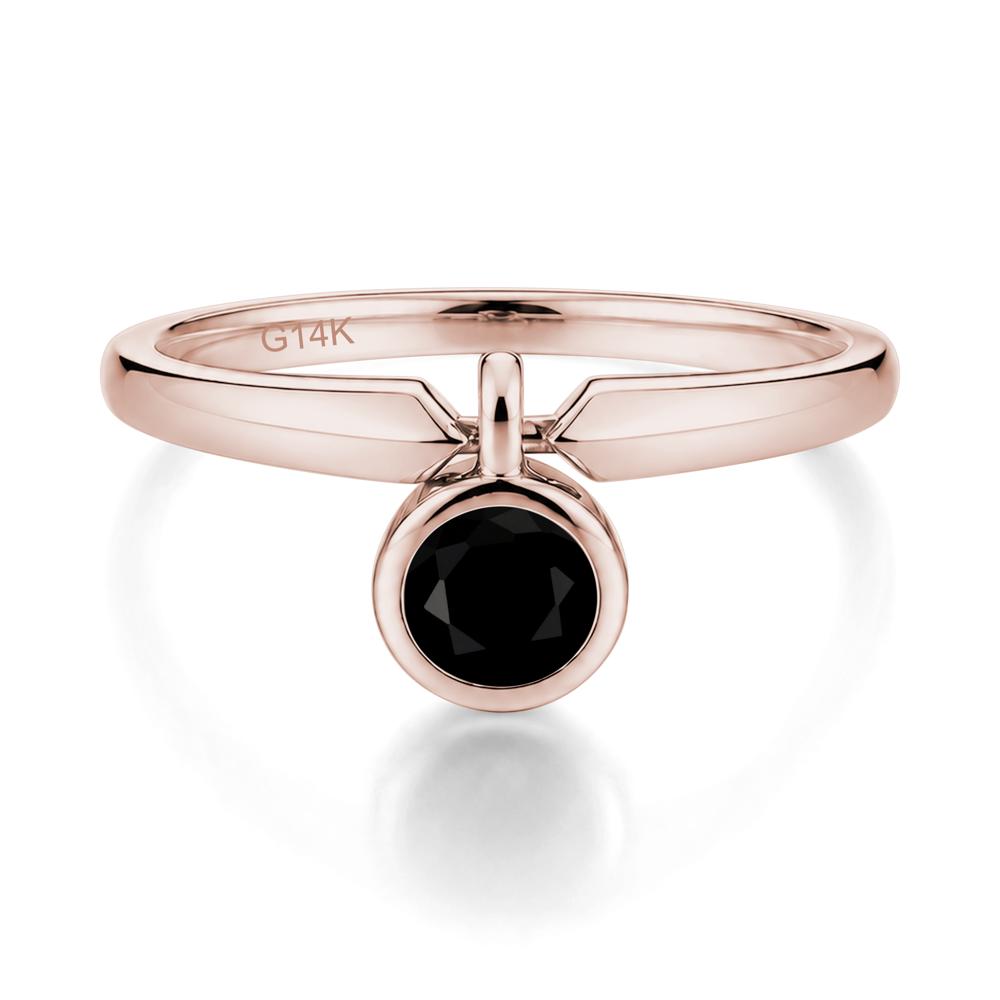 Custom Back Pattern Pink Cubic Zirconia Reversible Ring - LUO Jewelry #gemstone_Black Spinel