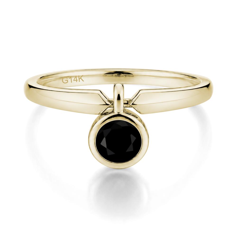 Custom Back Pattern Pink Cubic Zirconia Reversible Ring - LUO Jewelry #gemstone_Black Spinel
