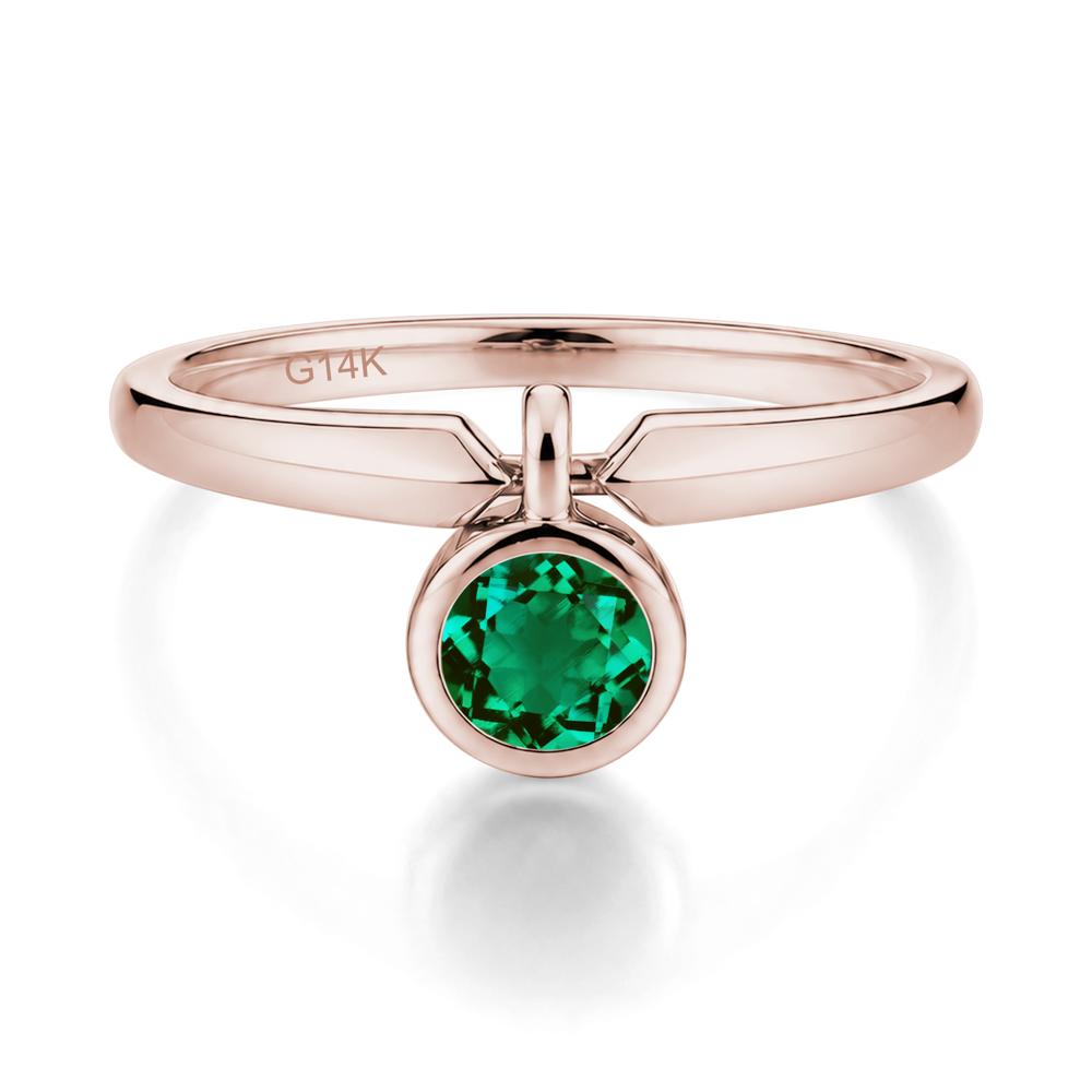 Custom Back Pattern Pink Cubic Zirconia Reversible Ring - LUO Jewelry #gemstone_Emerald