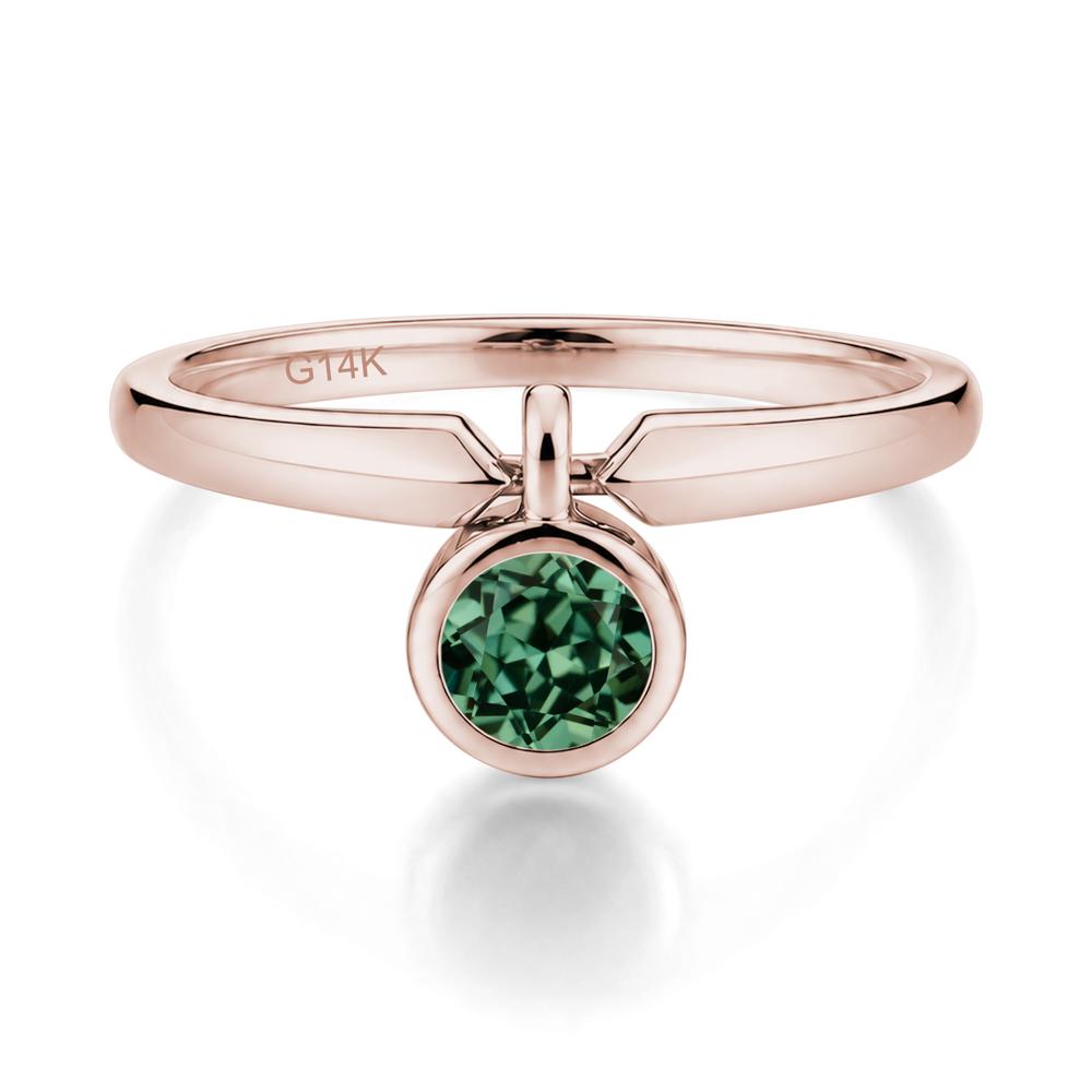 Custom Back Pattern Pink Cubic Zirconia Reversible Ring - LUO Jewelry #gemstone_Green Sapphire