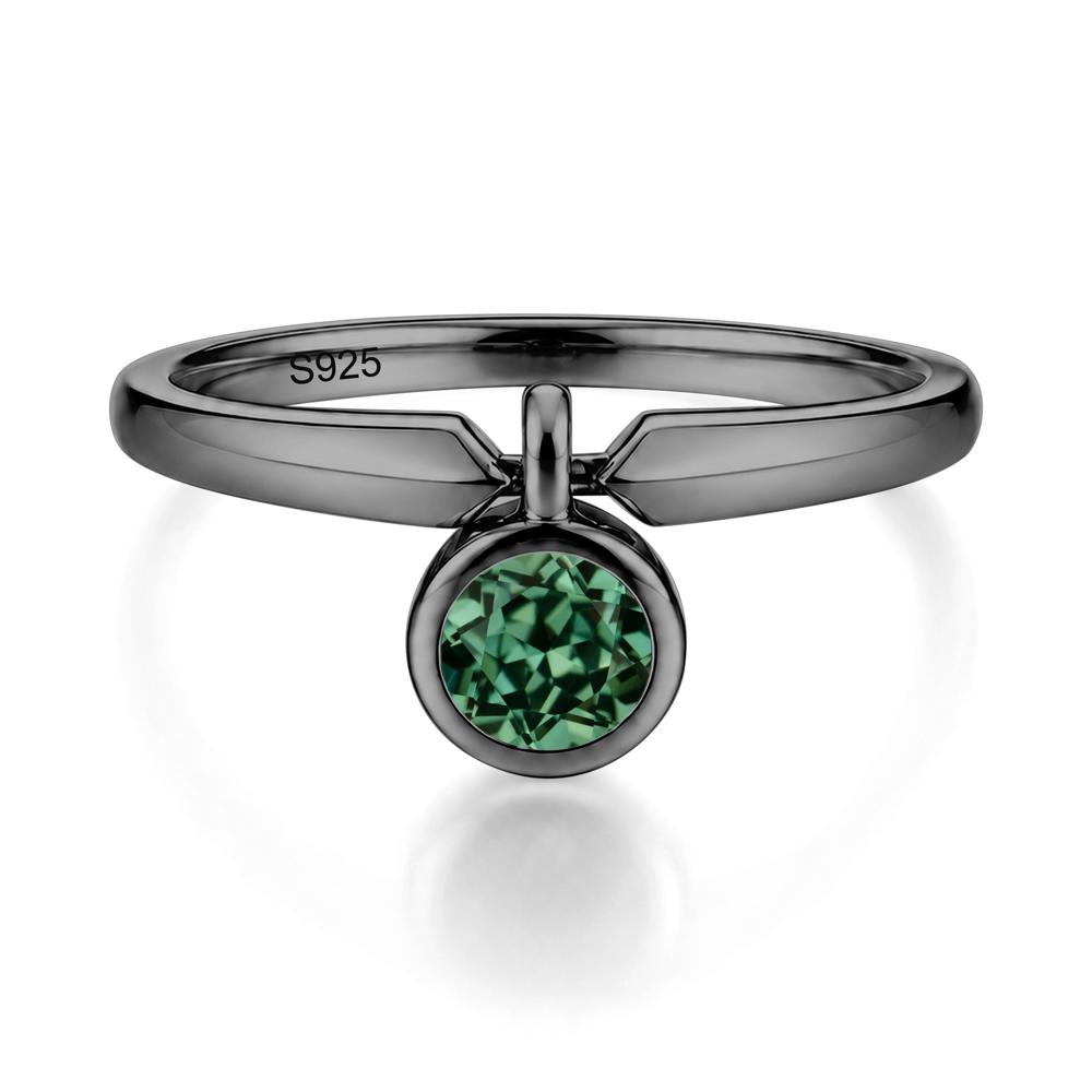 Custom Back Pattern Pink Cubic Zirconia Reversible Ring - LUO Jewelry #gemstone_Green Sapphire