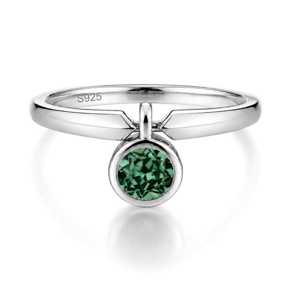 Custom Back Pattern Pink Cubic Zirconia Reversible Ring - LUO Jewelry #gemstone_Green Sapphire