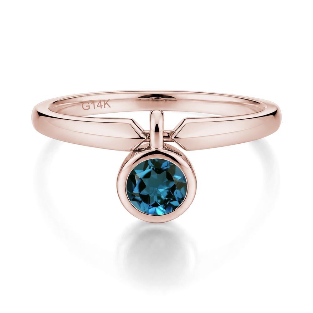 Custom Back Pattern Pink Cubic Zirconia Reversible Ring - LUO Jewelry #gemstone_London Blue Topaz