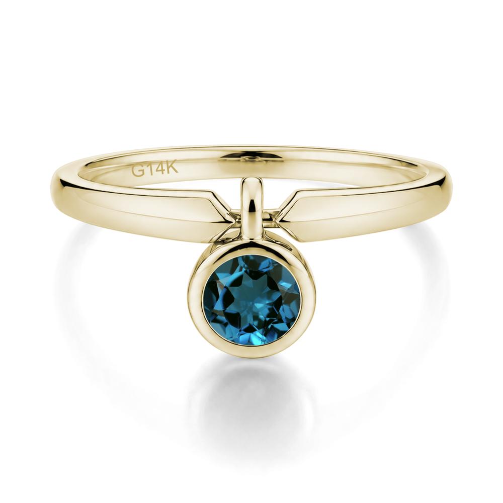Custom Back Pattern Pink Cubic Zirconia Reversible Ring - LUO Jewelry #gemstone_London Blue Topaz