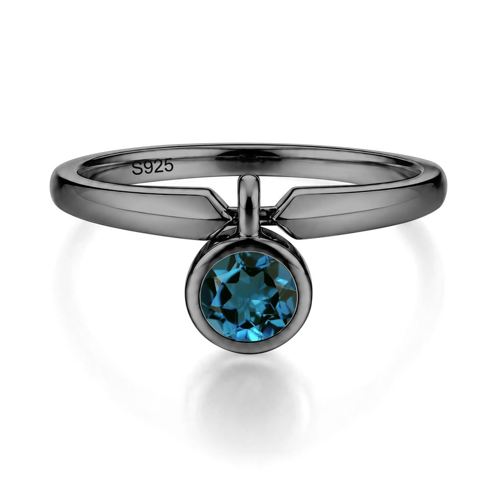 Custom Back Pattern Pink Cubic Zirconia Reversible Ring - LUO Jewelry #gemstone_London Blue Topaz