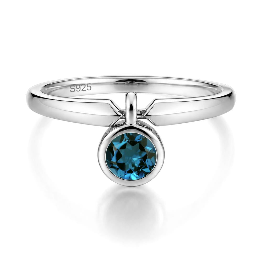 Custom Back Pattern Pink Cubic Zirconia Reversible Ring - LUO Jewelry #gemstone_London Blue Topaz