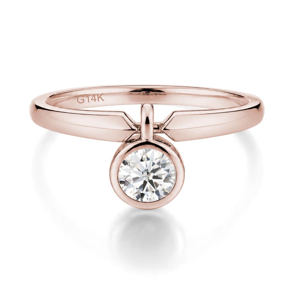 Custom Back Pattern Pink Cubic Zirconia Reversible Ring - LUO Jewelry #gemstone_Moissanite