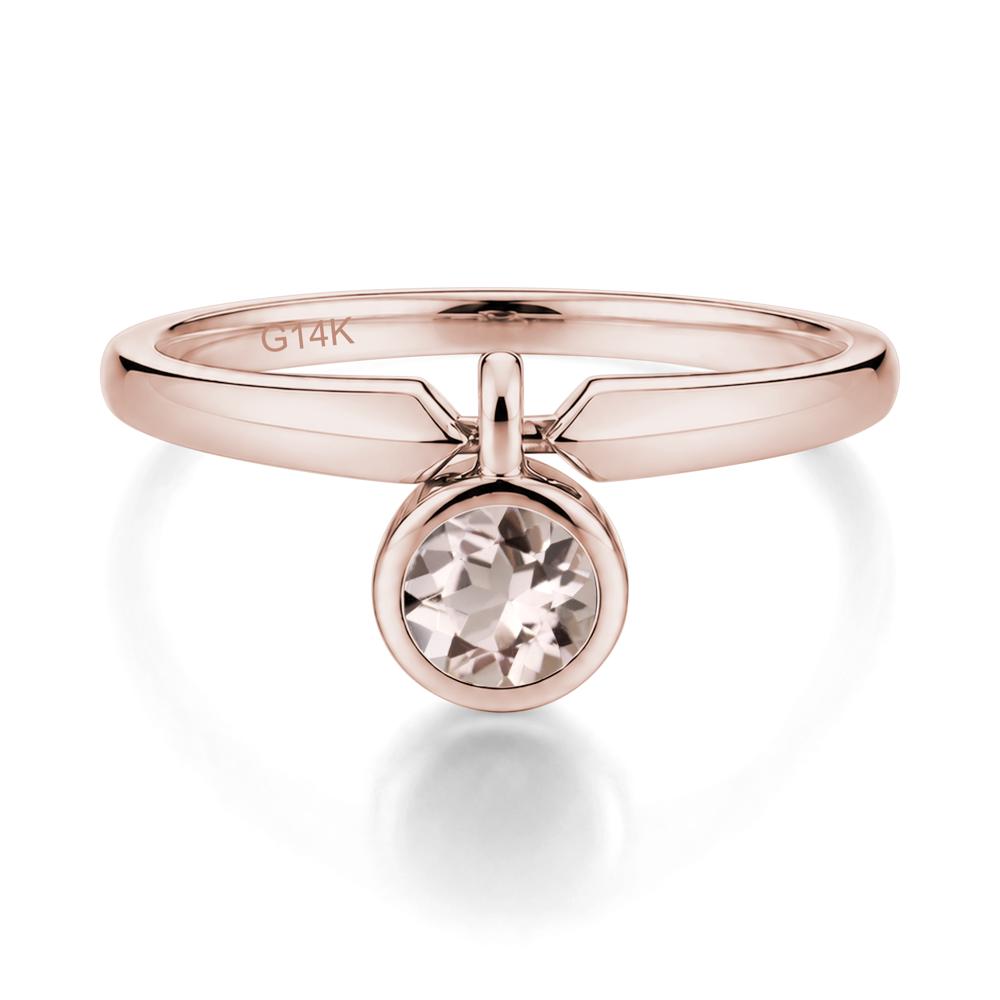 Custom Back Pattern Pink Cubic Zirconia Reversible Ring - LUO Jewelry #gemstone_Morganite