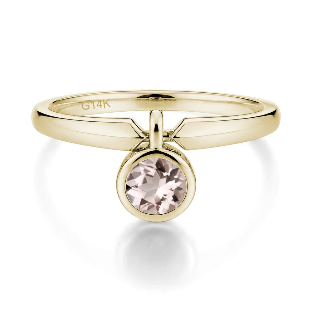 Custom Back Pattern Pink Cubic Zirconia Reversible Ring - LUO Jewelry #gemstone_Morganite