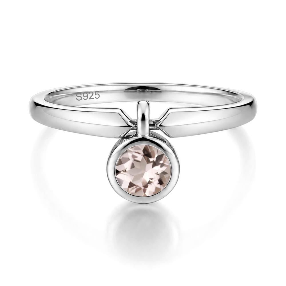 Custom Back Pattern Pink Cubic Zirconia Reversible Ring - LUO Jewelry #gemstone_Morganite